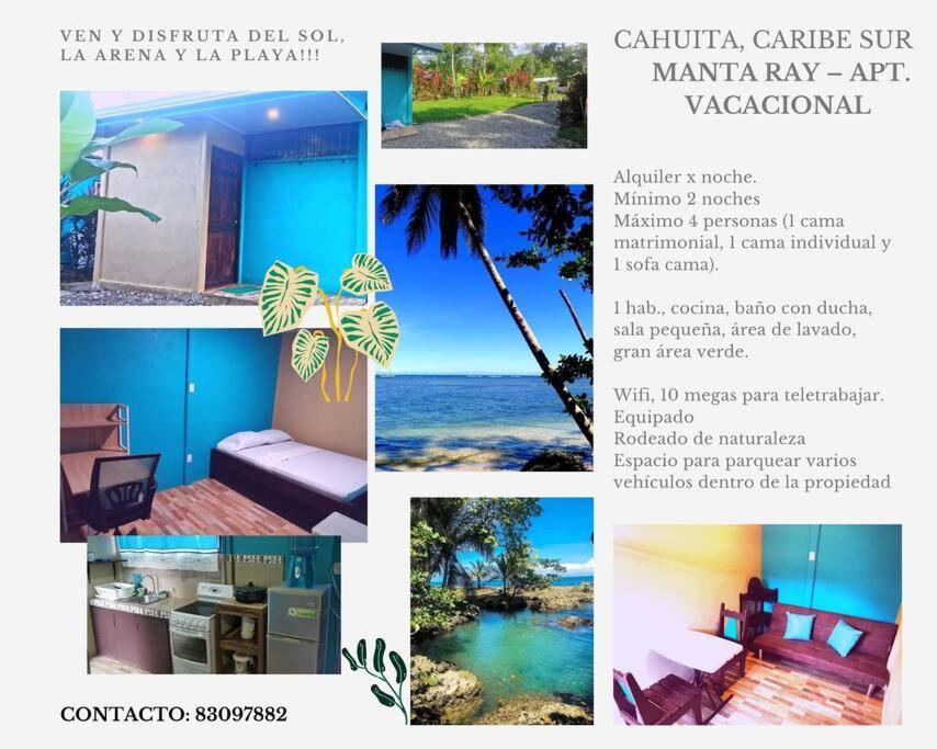 Ferienwohnung Manta Ray'S Cahuita Apart. Exterior foto